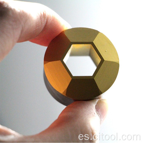 Die de recorte hexagonal con varios tamaños